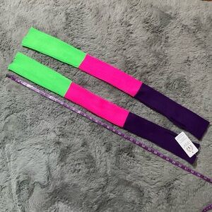 Neon leg warmers